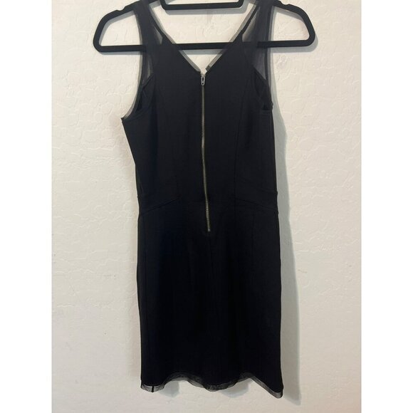 Helmut Lang Sz M Little Black Dress Tank Dress Bodycon Back Zipper Entry - Picture 5 of 8